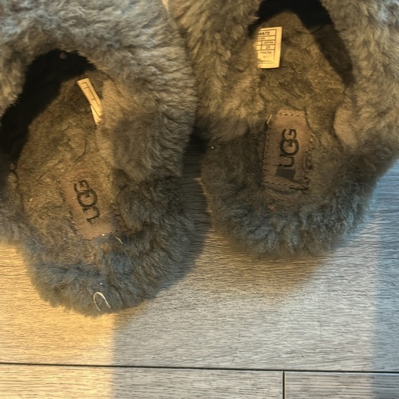 UGG Black Gray Scuffette II Slippers Sz 8 - Picture 3 of 13